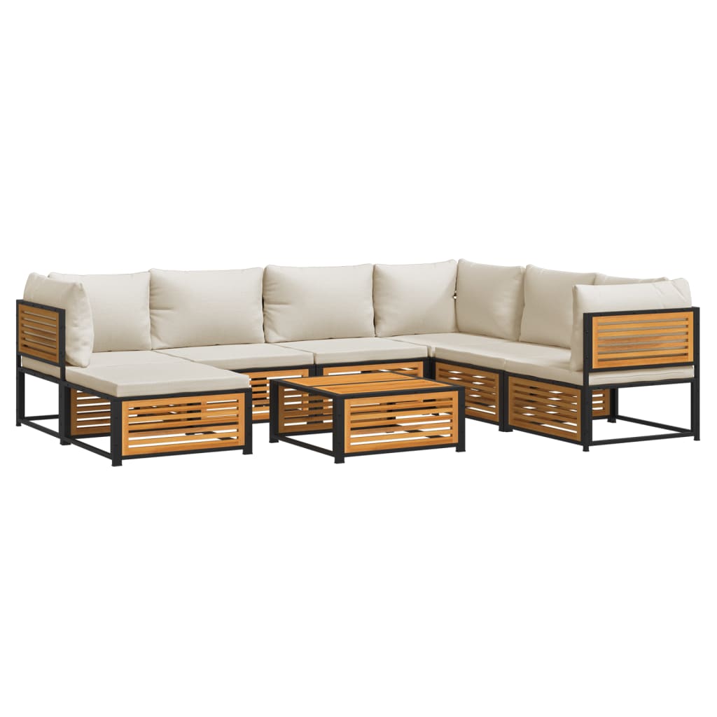 Set Divano da Giardino 8pz con Cuscini Legno Massello di Acacia | homemem39