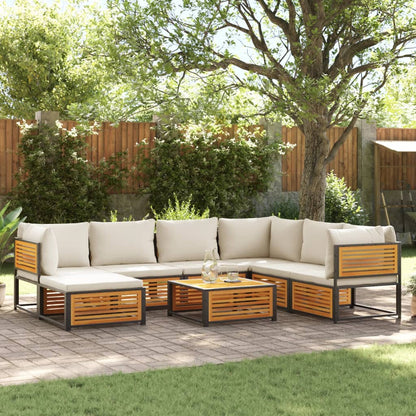 Set Divano da Giardino 8pz con Cuscini Legno Massello di Acacia | homemem39