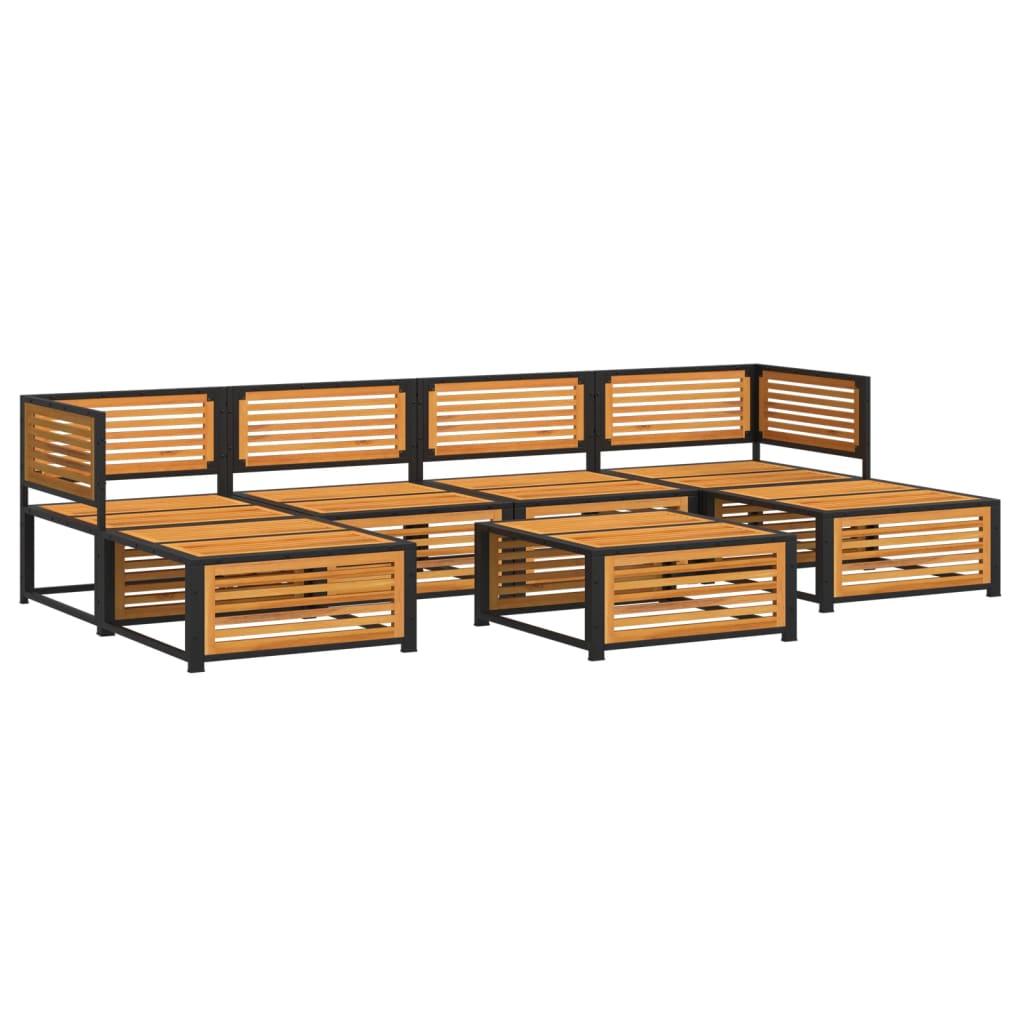 Set Divano da Giardino 7 pz con Cuscini Legno Massello Acacia - homemem39