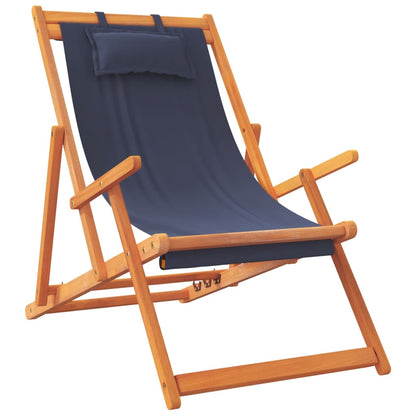 Sedie da Spiaggia Pieghevoli 2 pz in Tessuto Blu | homemem39