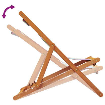 Sedie da Spiaggia Pieghevoli 2 pz in Tessuto Multicolore - homemem39