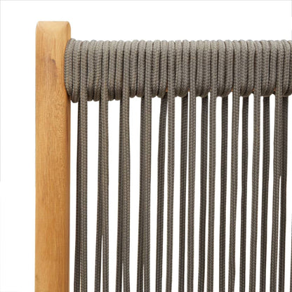 Sedie da Giardino Reclinabili 4pz Grigie Legno Massello Acacia | homemem39