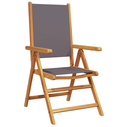 Sedie Giardino Reclinabili 6pz Antracite Tessuto Legno Massello | homemem39