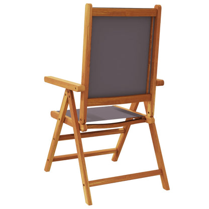 Sedie Giardino Reclinabili 6pz Antracite Tessuto Legno Massello | homemem39