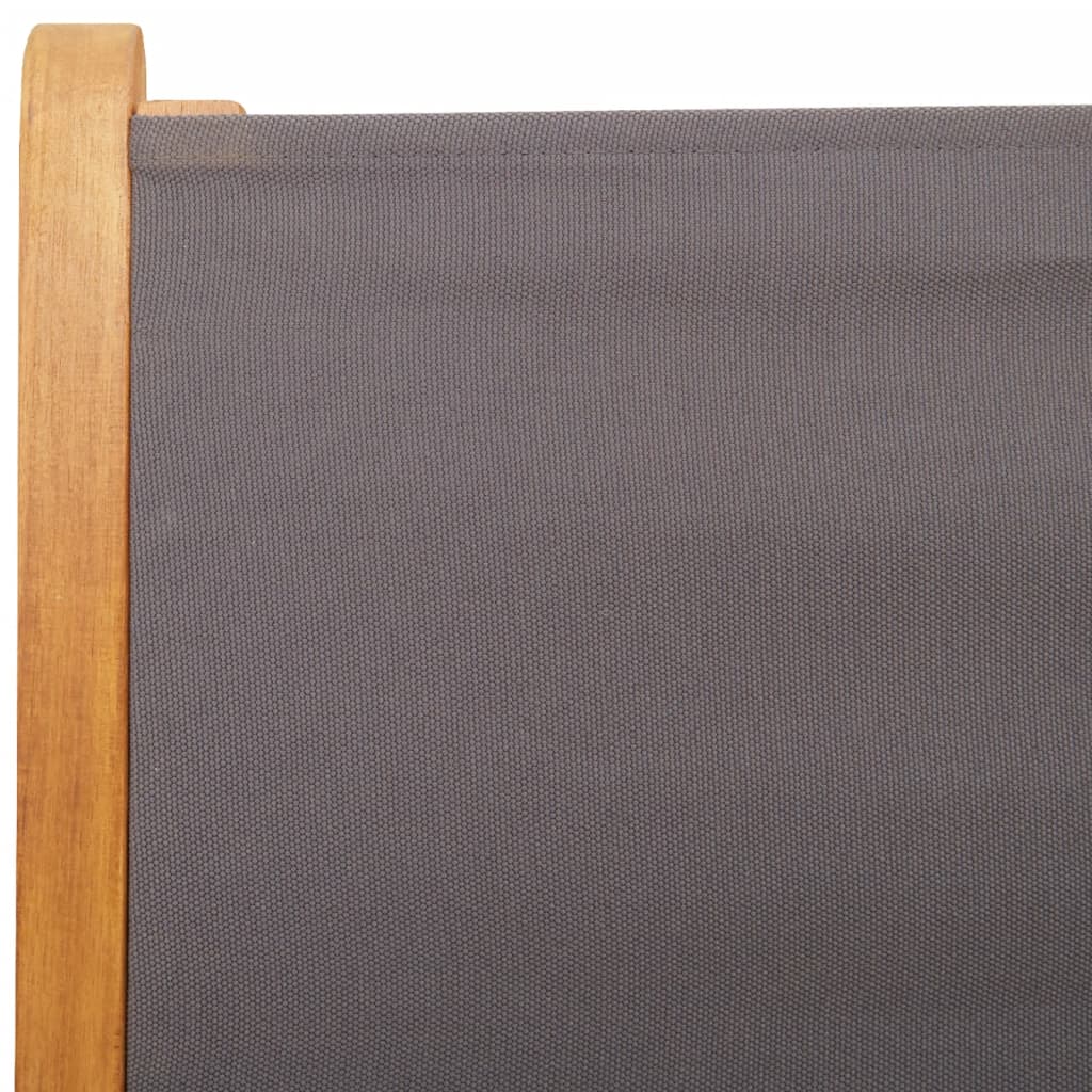 Sedie Giardino Reclinabili 6pz Antracite Tessuto Legno Massello | homemem39