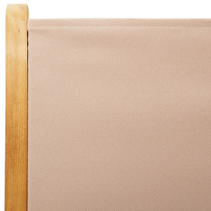 Sedie Giardino Reclinabili 6pz Tortora Tessuto e Legno Massello