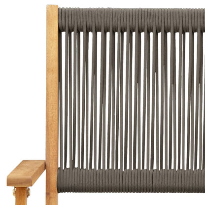 Sedie da Giardino Pieghevoli 4pz Grigie Legno Massello Acacia - homemem39