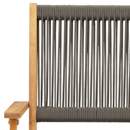 Sedie da Giardino Pieghevoli 6pz Grigie Legno Massello Acacia - homemem39