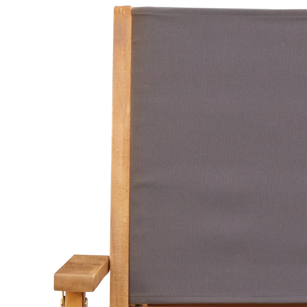 Sedie Giardino Pieghevoli 6pz Antracite Tessuto Legno Massello - homemem39