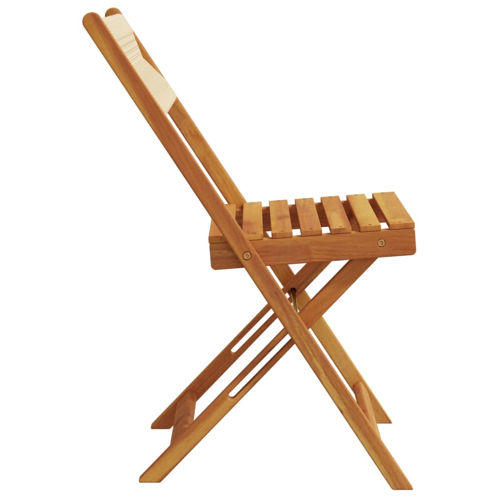 Sedie da Giardino Pieghevoli 6pz Beige Legno Massello di Acacia - homemem39