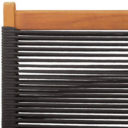 Sedie da Giardino Pieghevoli 4pz Nere Legno Massello di Acacia - homemem39