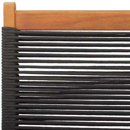 Sedie da Giardino Pieghevoli 6pz Nere Legno Massello di Acacia - homemem39