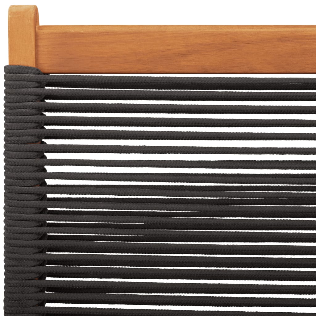 Sedie da Giardino Pieghevoli 8pz Nere Legno Massello di Acacia - homemem39