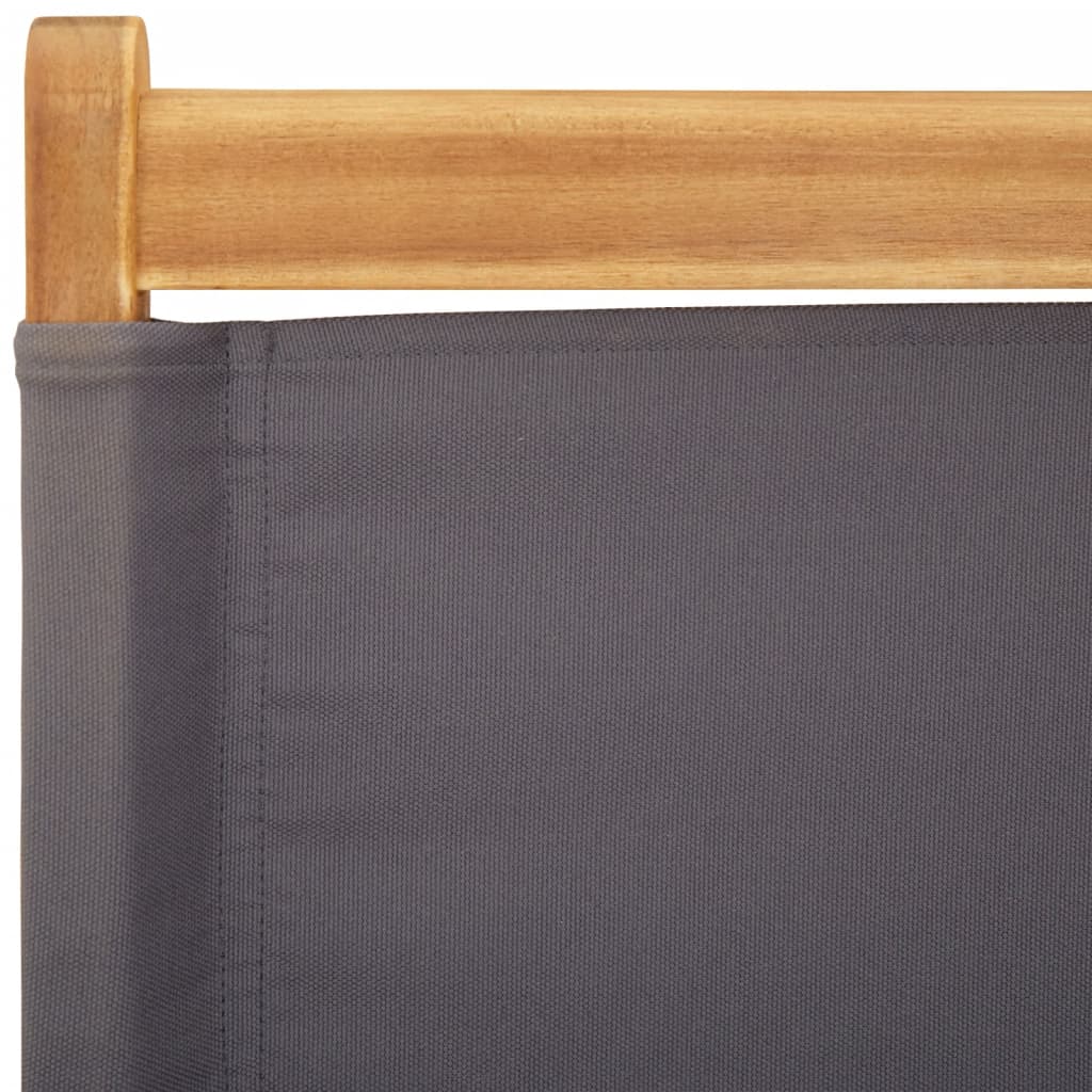 Sedie Giardino Pieghevoli 4pz Antracite Tessuto Legno Massello - homemem39