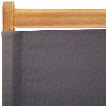 Sedie Giardino Pieghevoli 4pz Antracite Tessuto Legno Massello - homemem39