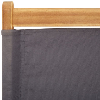 Sedie Giardino Pieghevoli 8pz Antracite Tessuto Legno Massello - homemem39