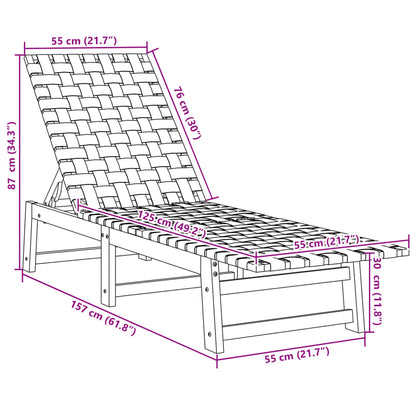 Lettino Prendisole Tavolino Rosso Legno Massello Acacia Tessuto | homemem39