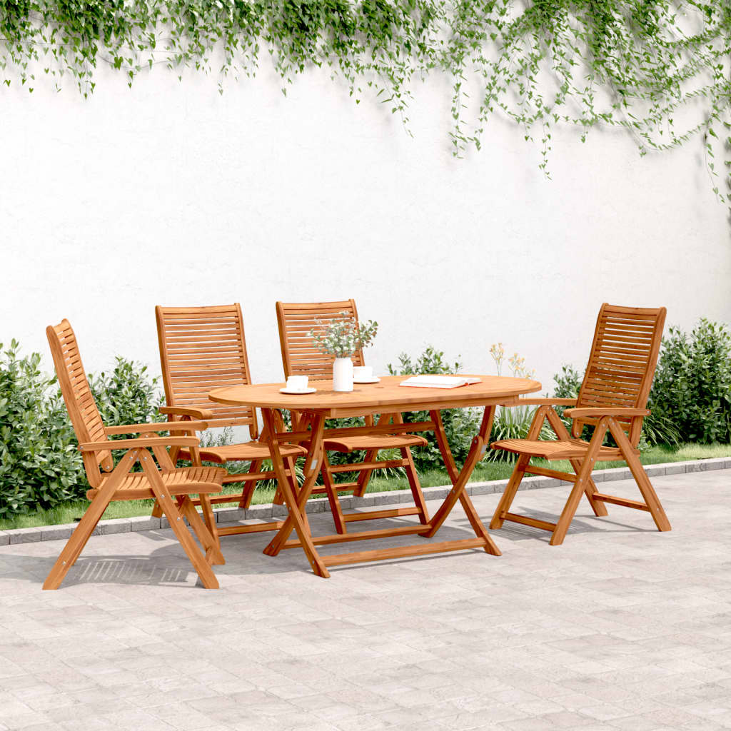 Sedie Giardino Reclinabili 4 pz 56x72x107 Legno Massello Acacia - homemem39