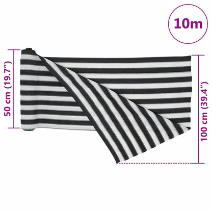 Rete per Privacy Antracite e Bianca 1x10 m in HDPE 195 g/m² | homemem39