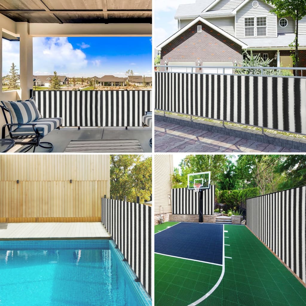 Rete per Privacy Antracite e Bianca 1,8x25 m in HDPE 195 g/m² | homemem39