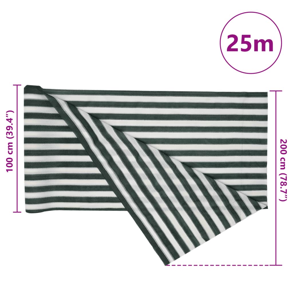 Rete per Privacy Verde e Bianco 2x25 m in HDPE 150 g/m² | homemem39