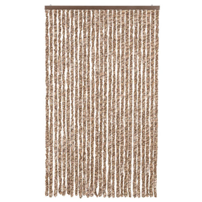 Tenda Antimosche Beige e Marrone Scuro 118x220 cm in Ciniglia | homemem39