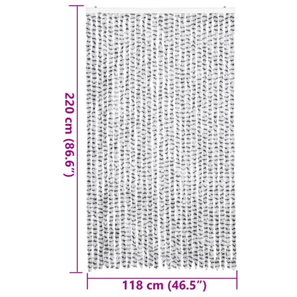 Tenda Antimosche Grigio Chiaro e Grigio Scuro in Ciniglia - homemem39
