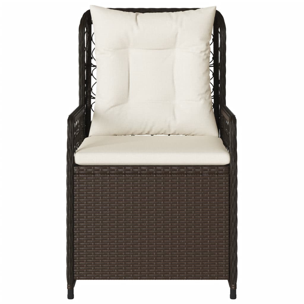 Sedie da Giardino Reclinabili 2 pz Marrone in Polyrattan | homemem39