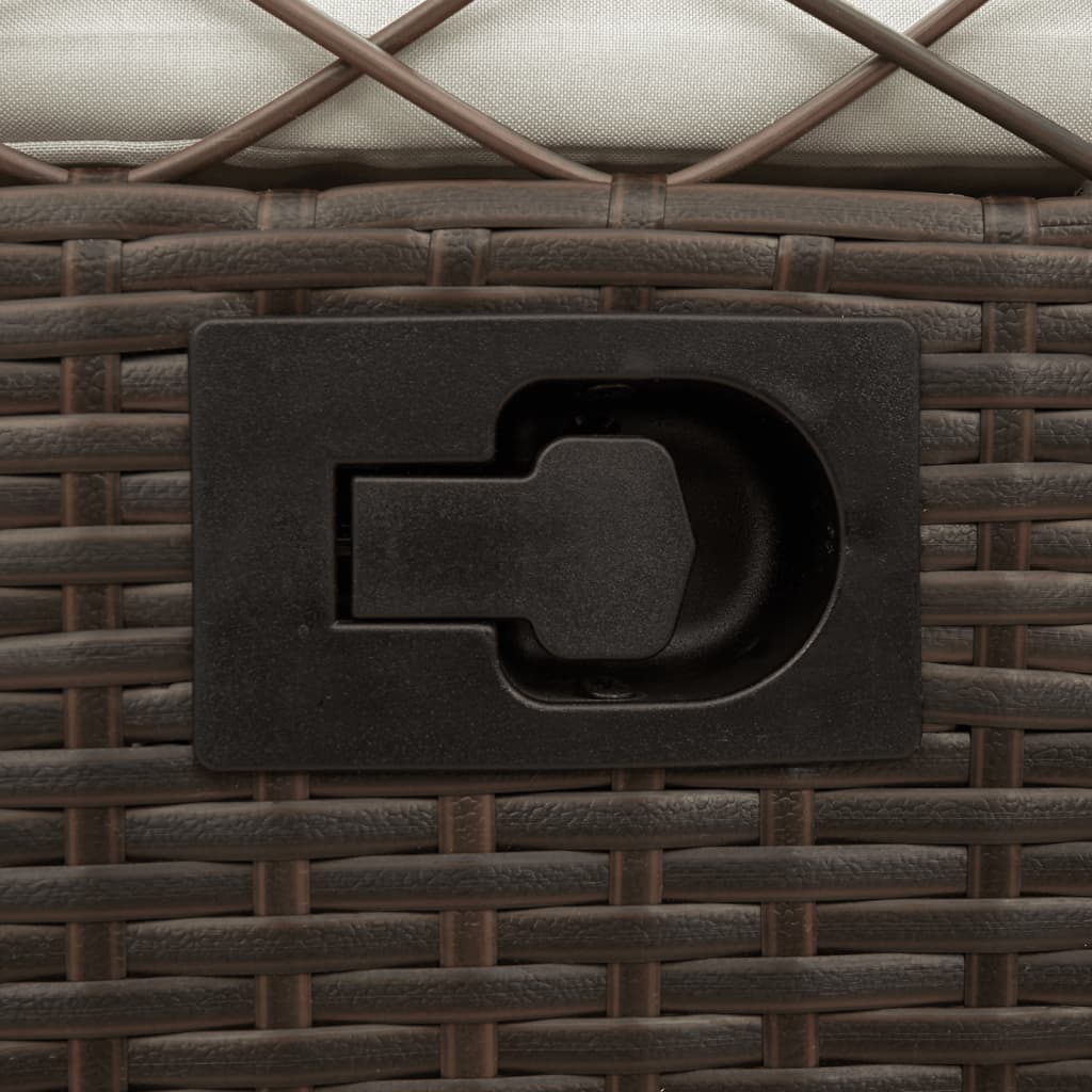 Sedie da Giardino Reclinabili 2 pz Marrone in Polyrattan | homemem39