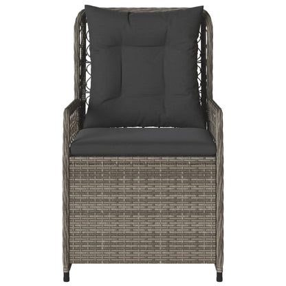 Sedie da Giardino Reclinabili 2 pz Grigio Polyrattan - homemem39