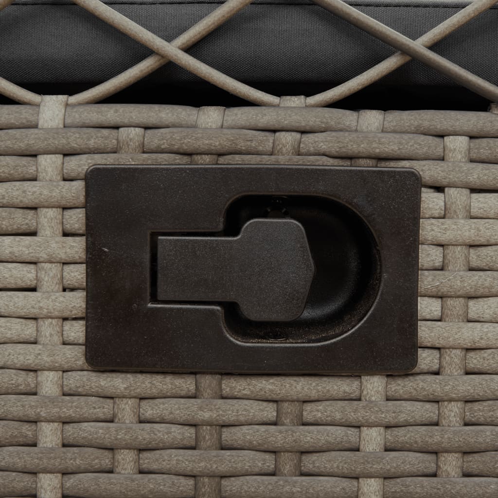 Sedie da Giardino Reclinabili 2 pz Grigio Polyrattan | homemem39