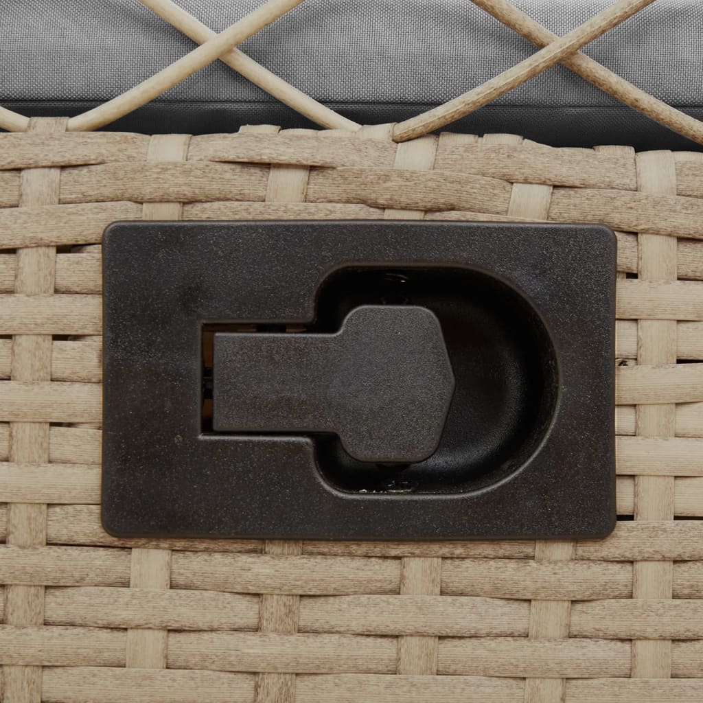 Sedie da Giardino Reclinabili 2 pz Beige Polyrattan | homemem39