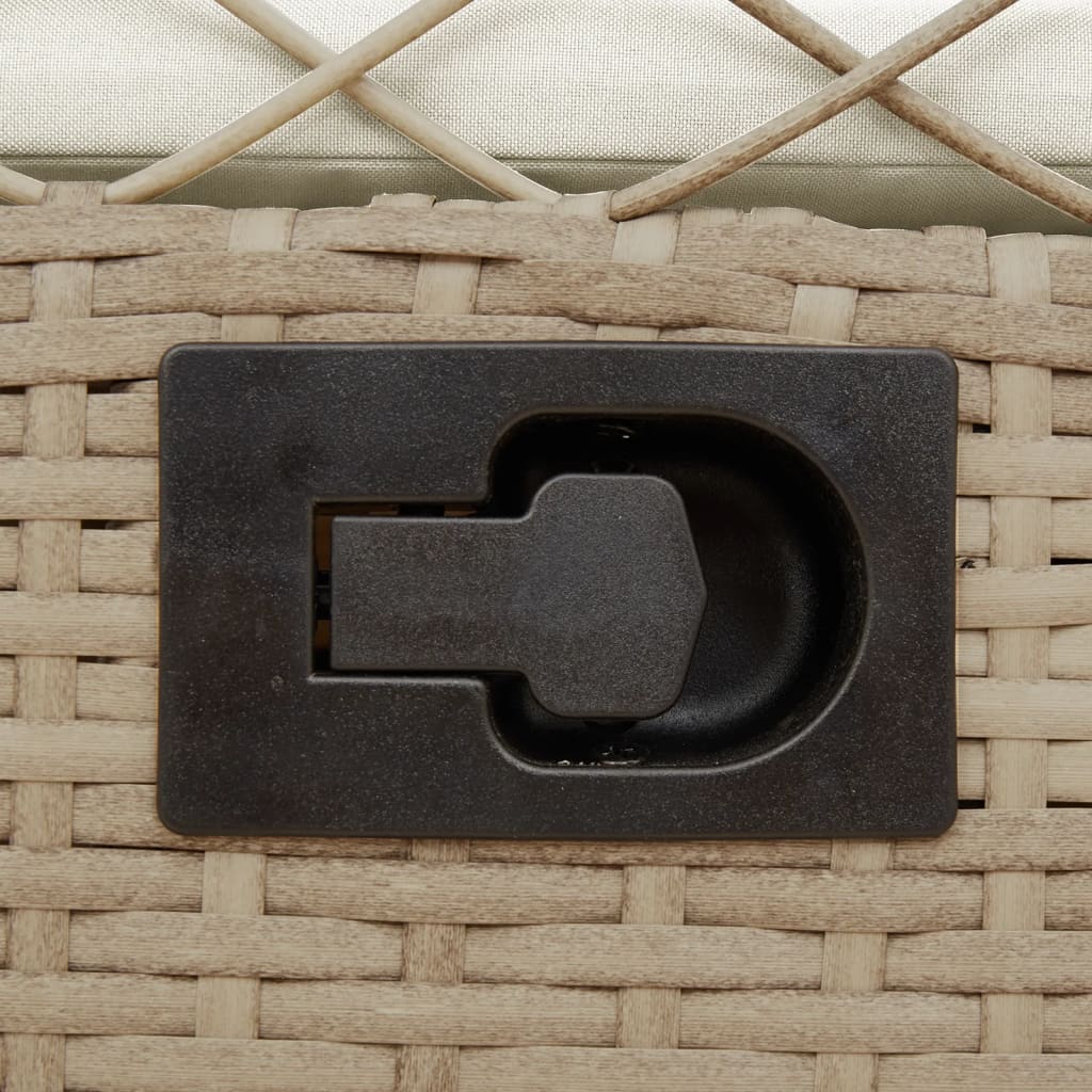 Sedie da Giardino Reclinabili 2 pz Beige Polyrattan | homemem39