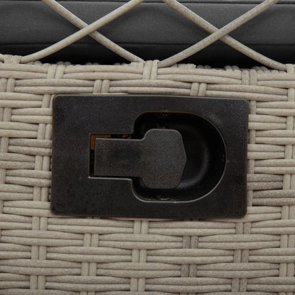 Sedie da Giardino Reclinabili 2 pz Grigio Chiaro Polyrattan | homemem39