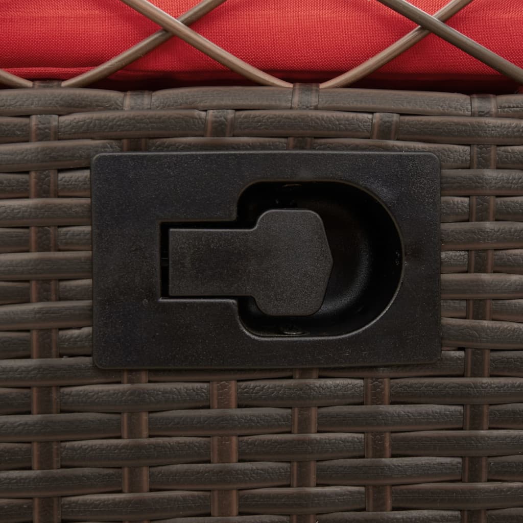 Sedie da giardino reclinabili 2 pz in Polyrattan Marrone | homemem39