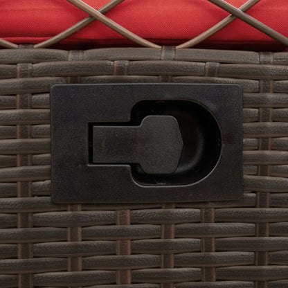 Sedie da giardino reclinabili 2 pz in Polyrattan Marrone | homemem39