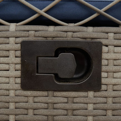 Sedie da giardino reclinabili 2 pz in Polyrattan Grigio | homemem39