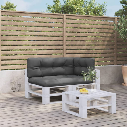 Cuscini per Pallet 3 pz Antracite in Tessuto | homemem39