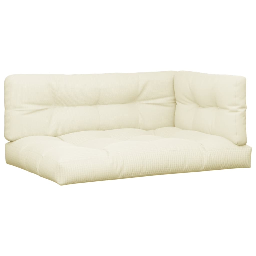 Cuscini per Pallet 3 pz Crema in Tessuto | homemem39