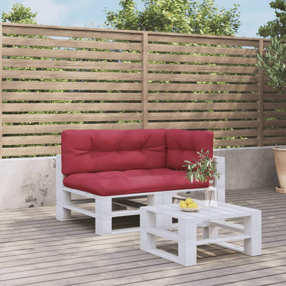 Cuscini per Pallet 3 pz Rosso Vino in Tessuto | homemem39