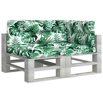Cuscini per Pallet 3 pz Motivo a Foglie Tessuto | homemem39