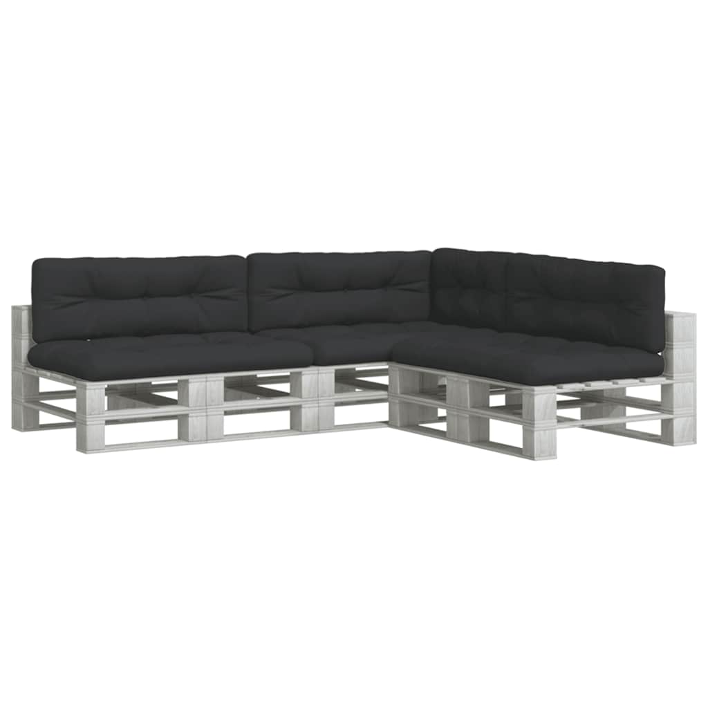 Cuscini per Pallet 7 pz Neri in Tessuto Oxford | homemem39