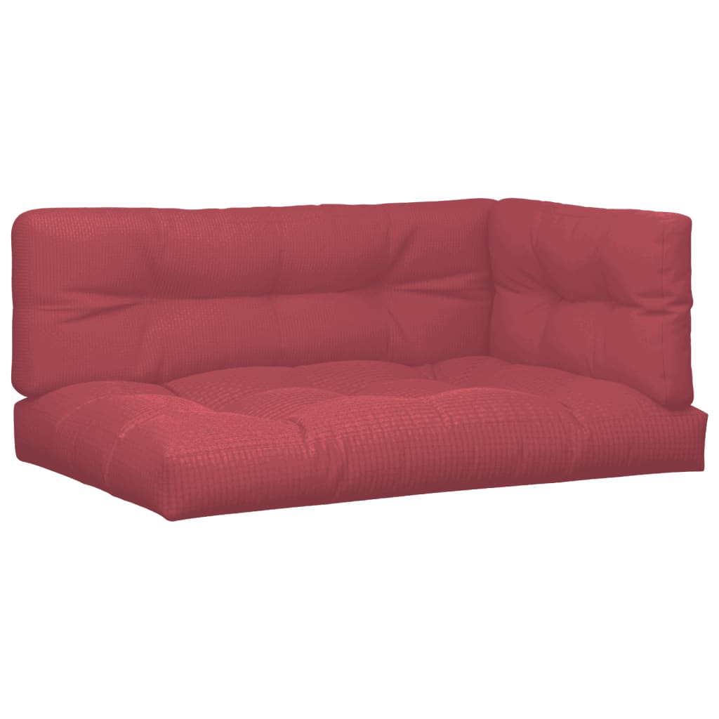Cuscini per Pallet 7 pz Rosso Vino in Tessuto | homemem39