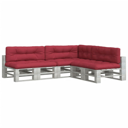 Cuscini per Pallet 7 pz Rosso Vino in Tessuto | homemem39