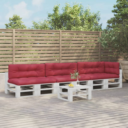 Cuscini per Pallet 7 pz Rosso Vino in Tessuto | homemem39
