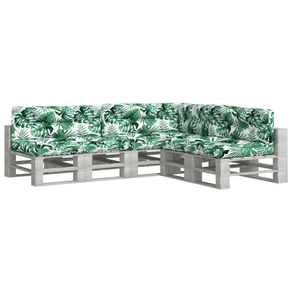 Cuscini per Pallet 7 pz Motivo a Foglie Tessuto | homemem39