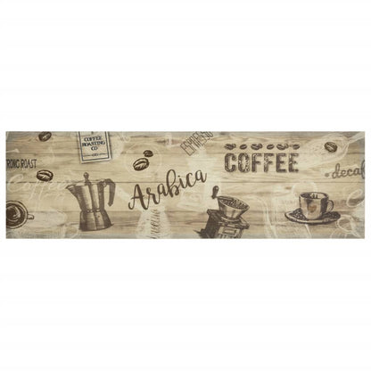 Tappeto da Cucina Lavabile Marrone Caffè 45x150 cm in Velluto - homemem39