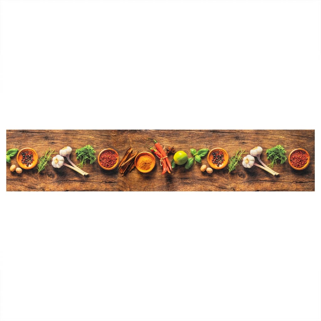 Tappeto da Cucina Lavabile Spezie 60x300 cm Velluto | homemem39