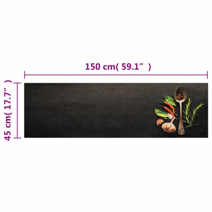 Tappeto da Cucina Lavabile Spezie 45x150 cm Velluto - homemem39