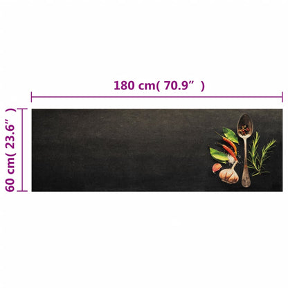Tappeto da Cucina Lavabile Spezie 60x180 cm Velluto - homemem39